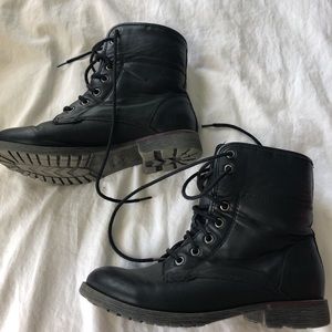 Black Combat Boots! Perfect condition!